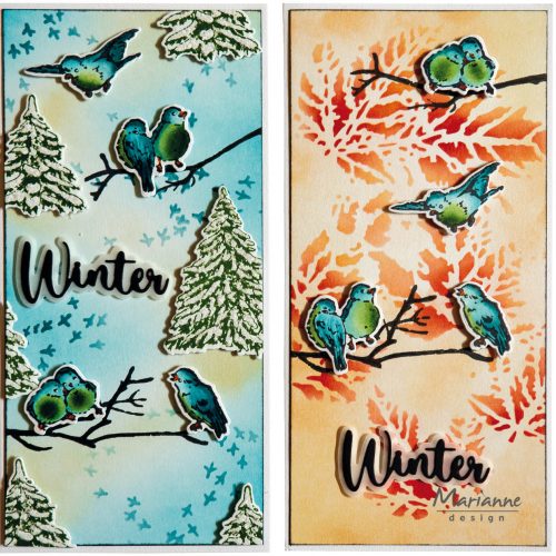 winter stempels tiny harts