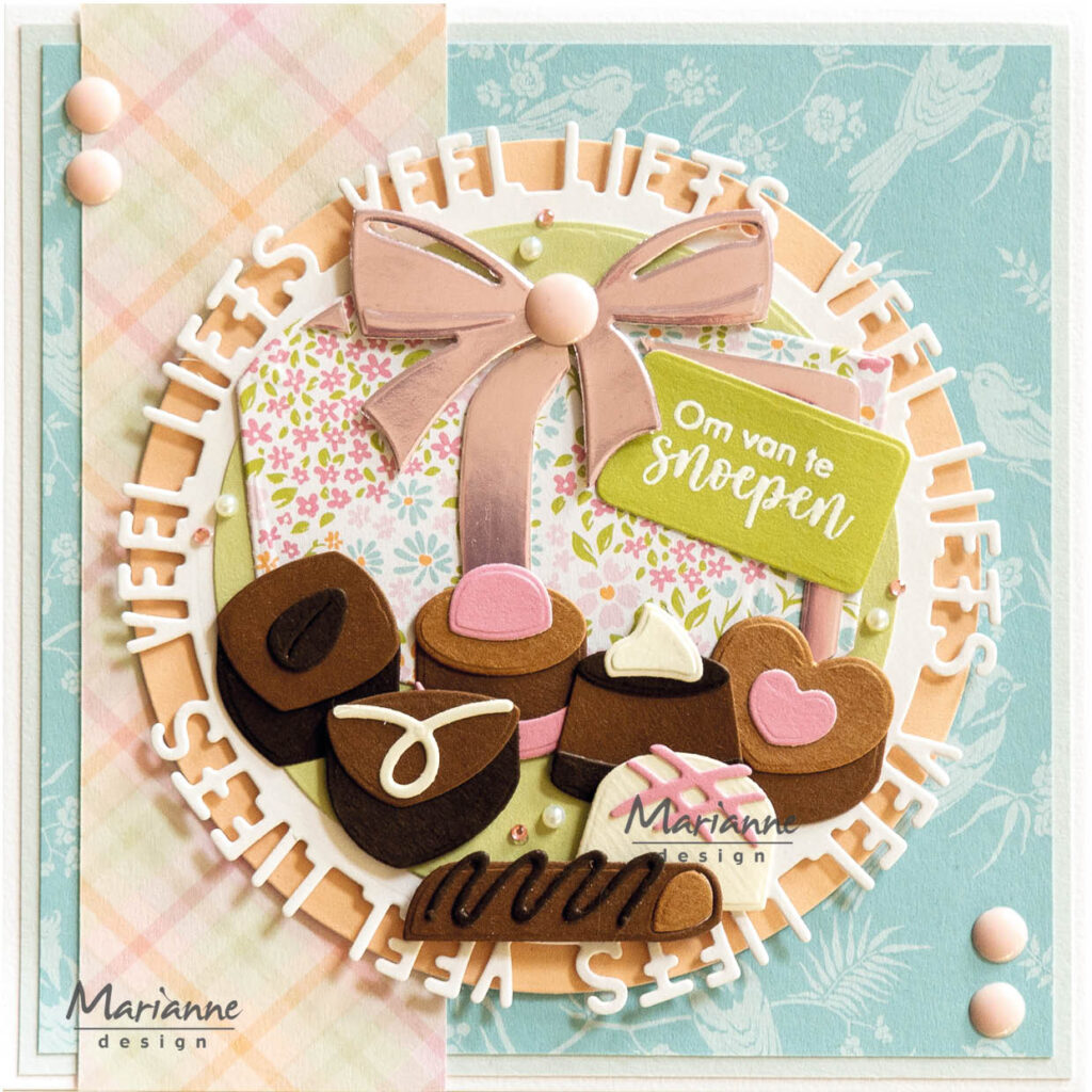 sample card Marianne Design chocolates