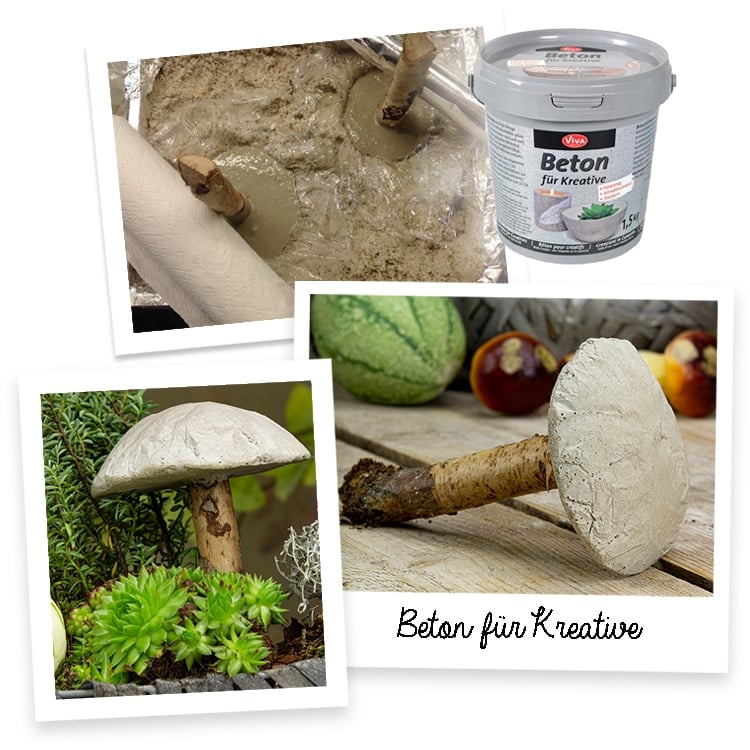 DIY paddestoelen, Beton für Kreative