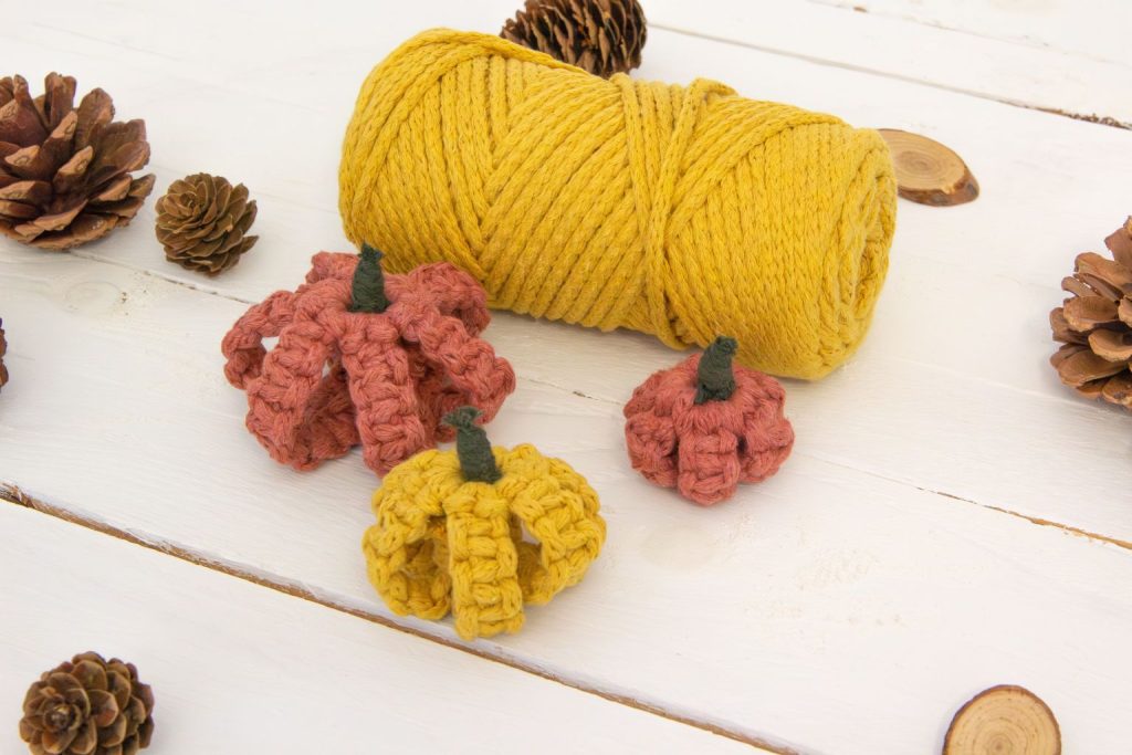 DIY Macramé Pumpkins