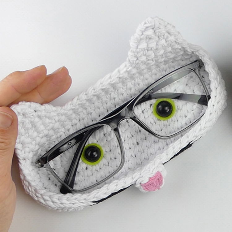 DIY Leuke gehaakte dieren brillenkoker