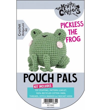 Knitty Critters Pouch Pals - Pickles la rana