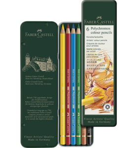Kleurpotlood FC Polychromos blik 6 stuks basiskleuren