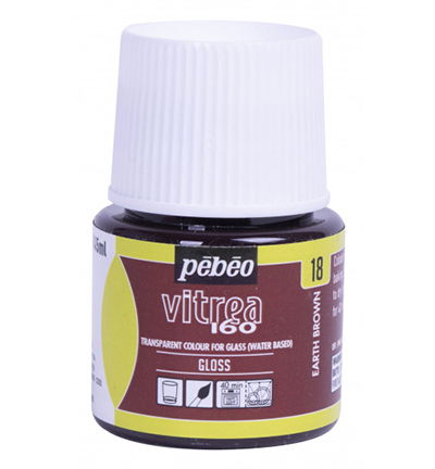 Pebeo Vitrea 160 gloss 45ml, Earth brown