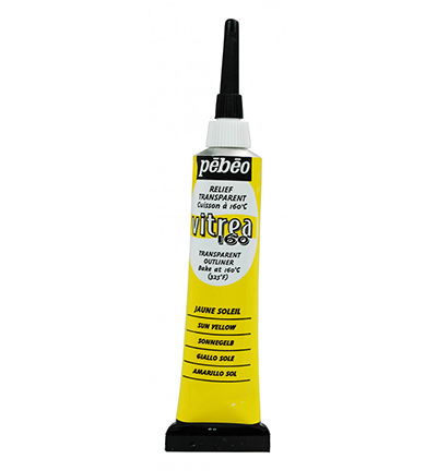 Pebeo Vitrea 160 Relief Outliner 20ml, Sun yellow