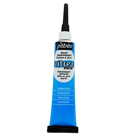 Pebeo Vitrea 160 Relief Outliner 20ml, Turquoise