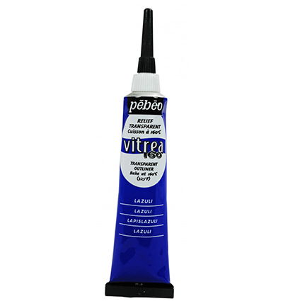 Pebeo Vitrea 160 Relief Outliner 20ml, Lazuli