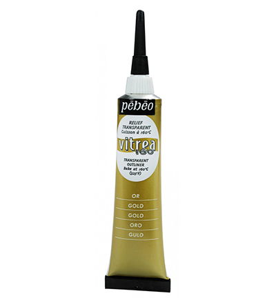 Pebeo Vitrea 160 Relief Outliner 20ml, Gold