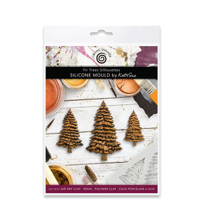 Cosmic Shimmer Silicone Mould, Fir Trees Silhouettes