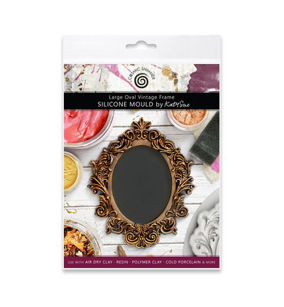 Cosmic Shimmer Silicone Mould, Large Oval Vintage Frame