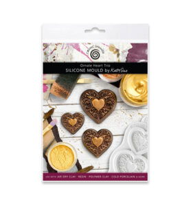 Cosmic Shimmer Silicone Mould, Ornate Heart Trio