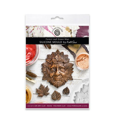 Cosmic Shimmer Silicone Mould, Forest Leaf Green Man