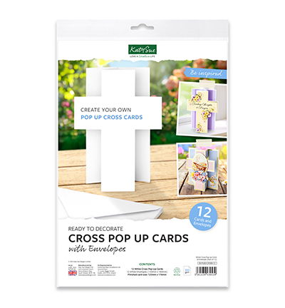 White Cross Pop Up Cards & Envelopes