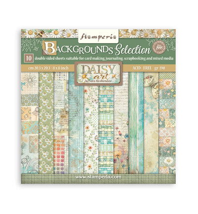 Scrapbooking Small Pad, Backgrounds Selection Daisy Art