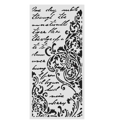 Thick stencil Secret Diary, Frieze with lettering