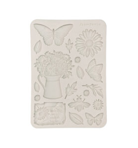 Silicon mould Daisy Art, Daisy and butterfly
