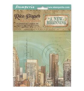 A New Beginning – Rijstpapier achtergronden A6 – set van 8