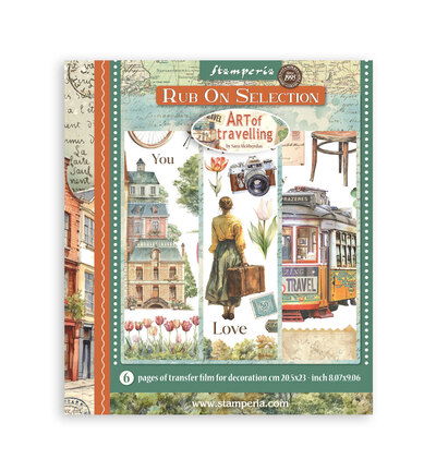Art of Travelling – Rub On Selectie – 6 pagina’s transferfolie