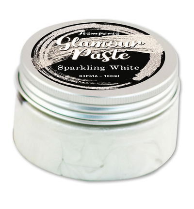 Stamperia – Glamour pasta 100ml – Sprankelend wit