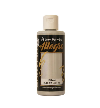 Stamperia – Allegro Acryl Paint 60ml – Silver Metallic