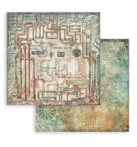 Gardens of Time – Printed Double Face Scrapbooking sheet for Art and Craft – Tubes