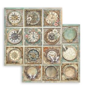 Gardens of Time – Printed Double Face Scrapbooking sheet for Art and Craft – 9 Cards