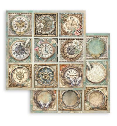 Gardens of Time – Printed Double Face Scrapbooking sheet for Art and Craft – 9 Cards