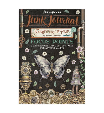 Gardens of Time – Printed Art Junk Journal Focus Points for Art and Craft A5