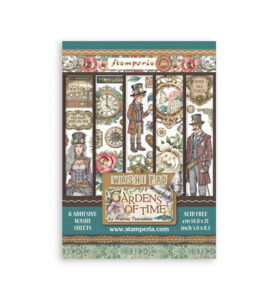 Gardens of Time – Printed Washi pad for Art and Craft – 8 sheets