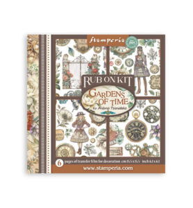 Gardens of Time – Printed Decorative Rub on kit for Art and Craft – 6 sheets