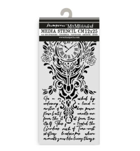 Gardens of Time – Cut laser stencil for Art and Craft – Clock and writing