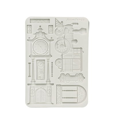 Gardens of Time – Silicon mould Designs for Art and Craft – Train and longcase clock