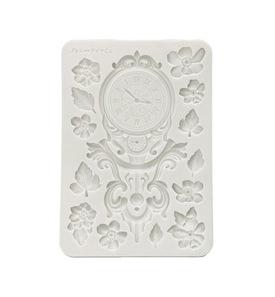 Gardens of Time – Silicon mould Designs for Art and Craft – Clock and flowers