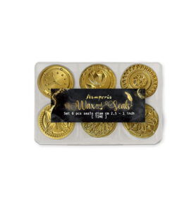 Gardens of Time – Set 6 Decorative seals design for Art and Craft diam 2,5cm Time