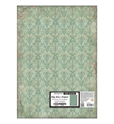 Gardens of Time – Printed Rice paper for Art and Craft – Green tapestry
