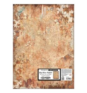 Gardens of Time – Printed Rice paper for Art and Craft – Rusty pattern