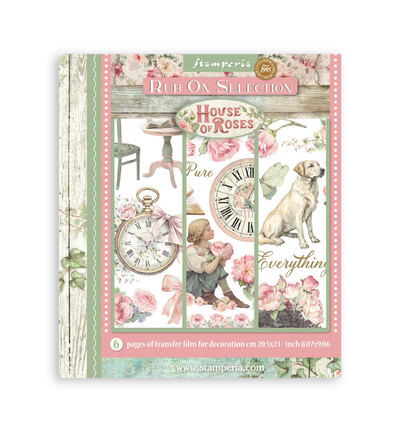 House of Roses – Printed Decorative Rub on selection for Art and Craft