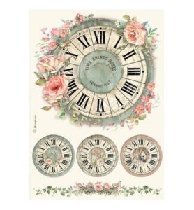 House of Roses – A4 Rice paper packed – Clock