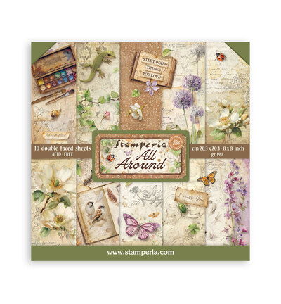 All Around – Scrapbooking Printed Small Pad for Art and Craft – 10 sheets