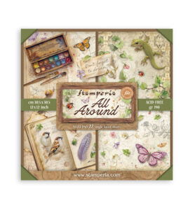 All Around – Scrapbooking Printed Pad for Art and Craft Single face – 22 sheets