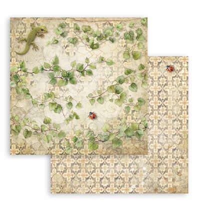 All Around – Printed Double Face scrapbooking sheet for Art and Craft – Ivy