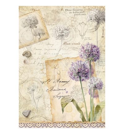 All Around – Printed A4 Rice paper for Art and Craft – Allium
