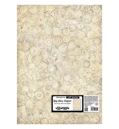 All Around – Printed Rice paper for Art and Craft cm 50×70 – Rings