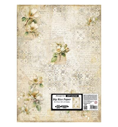All Around – Printed Rice paper for Art and Craft cm 50×70 – Camellia