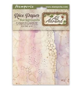 All Around – Printed Rice paper Backgrounds selection for Art and Craft – 8 sheets