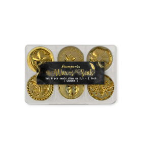 All Around – Set 6 Decorative seals design for Art and Craft – diam 2,5cm – Garden