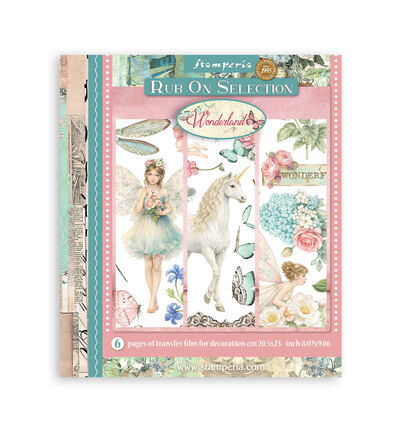 Wonderland – Printed Decorative Rub on selection for Art and Craft