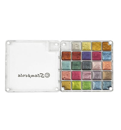 Metallic water colours paints set – 24 Colori