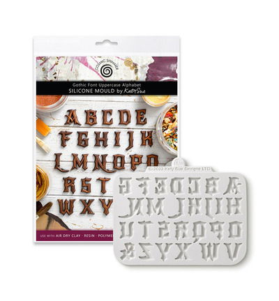 Cosmic Shimmer Gothic Font Uppercase Alphabet Silicone Mould