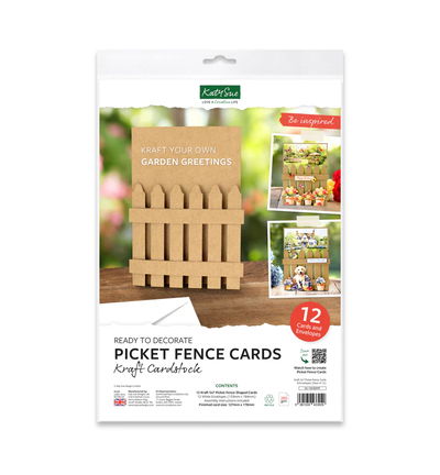 Picket Fence kaarten en enveloppen – Kraft 127 x 178 mm